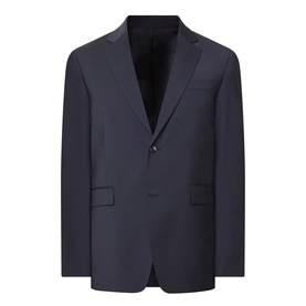 Tiger of Sweden Dark Ink suit jacket, single-breasted with notch lapels, two-button fastening and flap pockets