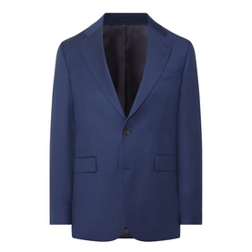 Tiger of Sweden sea blue wool suit jacket, single-breasted, notch lapel, flap pockets, two-button fastening
