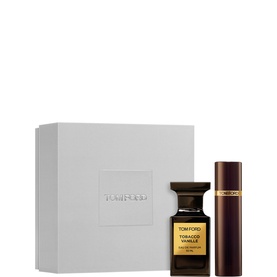 Tom Ford Private Blend Tobacco Vanille Eau de Parfum Gift Set 50ml, white gift box with EDP bottle and travel spray