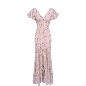 Amina Floral Georgette Tea Dress