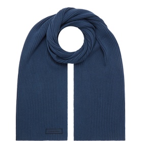 Patch Chunky Ribbed Logo Scarf