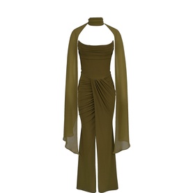 Portia Detachable Cape Dress