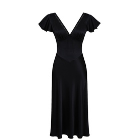 Ravella Lace Trim Flared Dress