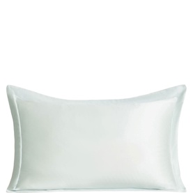 Sheridan Light Peppermint satin pillowcase with contrast border detail, rectangular shape, smooth lustrous finish
