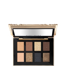 Bobbi Brown The Met Eye Shadow Palette, open compact showing 8 warm bronze, gold and brown shades with built-in mirror