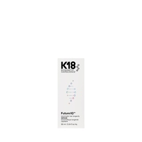 K18 FutureIQ Biomimetic Hair Longevity Serum in white box packaging, 30ml hair treatment serum