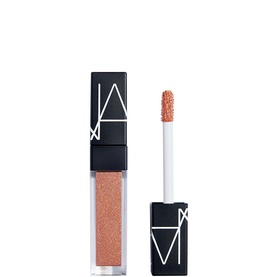 NARS Sparkling Seduction Liquid Eyeshadow in Bad Influence, warm copper glitter shade with doe-foot applicator wand