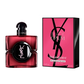 YSL Black Opium Pink Glaze Eau De Parfum bottle and hot pink packaging box, 50ml