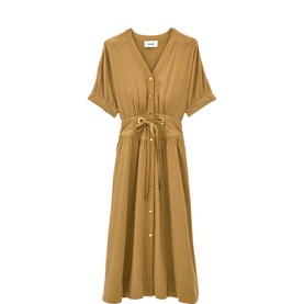 Parisa Drawstring Flared Dress