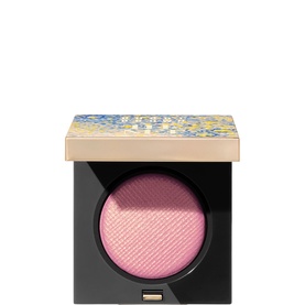 Bobbi Brown x The Met Luxe Shimmer Eyeshadow in Rose Illusion, compact with decorative floral gold lid and soft pink shimmer pan.
