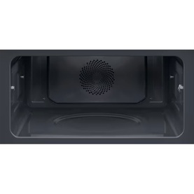 Electrolux 800 MealAssist CombiQuick Microwave and Built-in Oven in black, interior view showing fan and cavity
