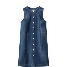 Millie Striped Mini Denim Shift Dress
