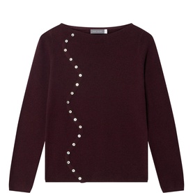 Wave Placket Knitted Top