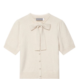 Bow Front Knitted Cardigan