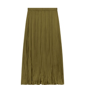 Crinkle Texture Pleated Skirt