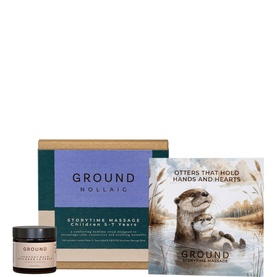 Ground Wellbeing Storytime Massage set for children, including cream jar and Otters That Hold Hands and Hearts storybook