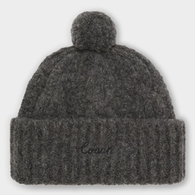 Logo Cable-Knit Beanie Hat