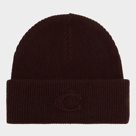 Embossed C Beanie Hat