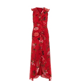 Mae Red Floral Dress