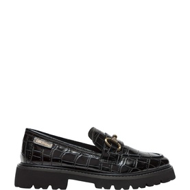 Sidonie Croc Leather Loafers