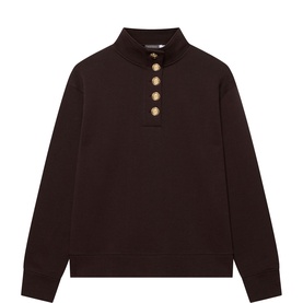 Button Front Sweatshirt