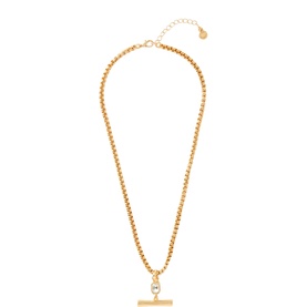 Crystal T-Bar Necklace