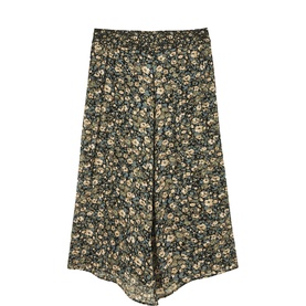 Klap Floral Asymmetric Flared Skirt