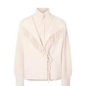 Cropped Fringed Cardigan