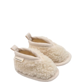 Merino Sheepskin Baby Booties Milk