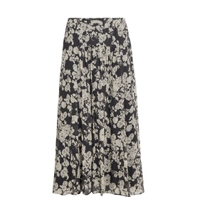 Camellia Floral Midi Skirt