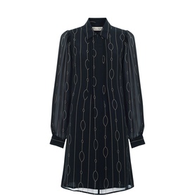 Candice Printed Mini Flared Dress