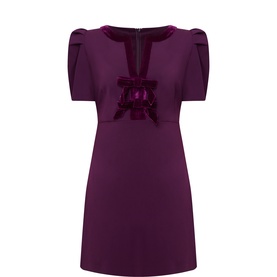 Sara Velvet Bow Mini Dress