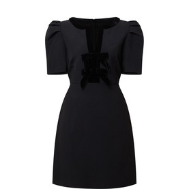 Sara Velvet Bow Mini Dress