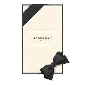 Jo Malone London signature cream gift box with black ribbon and bow