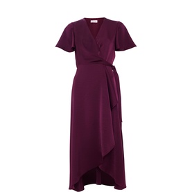 Julissa Satin Wrap Dress