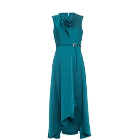 Sabrianna Belted Flared Dress