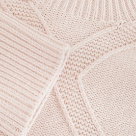 Phase Eight pink knitted jumper close-up showing textured stitch detail and ribbed panels