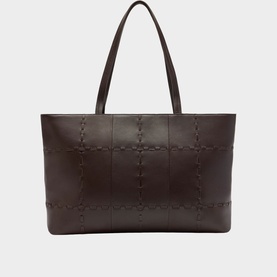 Whipstitch Leather Tote Bag