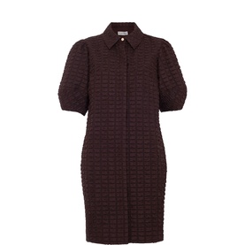 Yasmine Textured Mini Shirt Dress