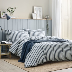 Calder Stripe Duvet Set Navy