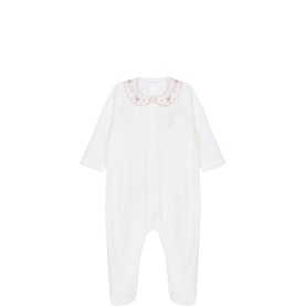 Embroidered Collar Babygrow