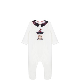 Check Collar Christmas Babygrow