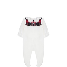 Check Frill Christmas Babygrow