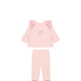 Floral Heart Top & Bottoms Two-Piece Set