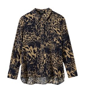 Patchwork Leopard Shirt