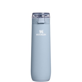 Stanley hydration bottle in Blue Dream Stone, insulated with flip-top lid and logo detail