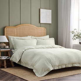 Ticking Stripe Duvet Set Green