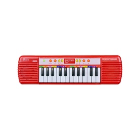 Bontempi red mini electronic keyboard with colourful keys and function buttons, compact 32-key design for children