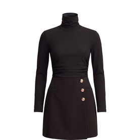 Bronwyn Turtleneck Mini Wrap Skirt Dress