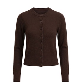 Haisley Ribbed Trim Knitted Cardigan